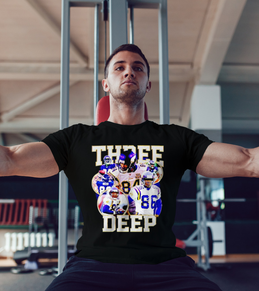 Minnesota Vikings Three Deep Randy Moss Cris Carter Jake Reed Legendary Trio T-Shirt