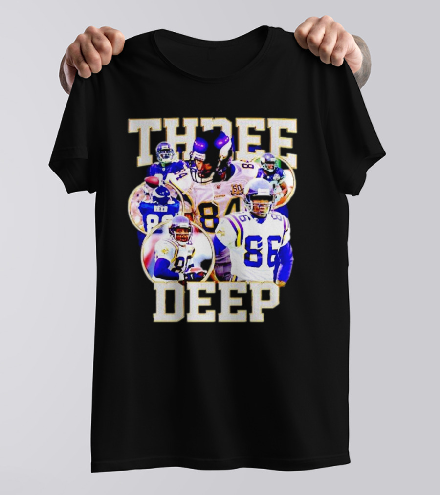 Minnesota Vikings Three Deep Randy Moss Cris Carter Jake Reed Legendary Trio T-Shirt