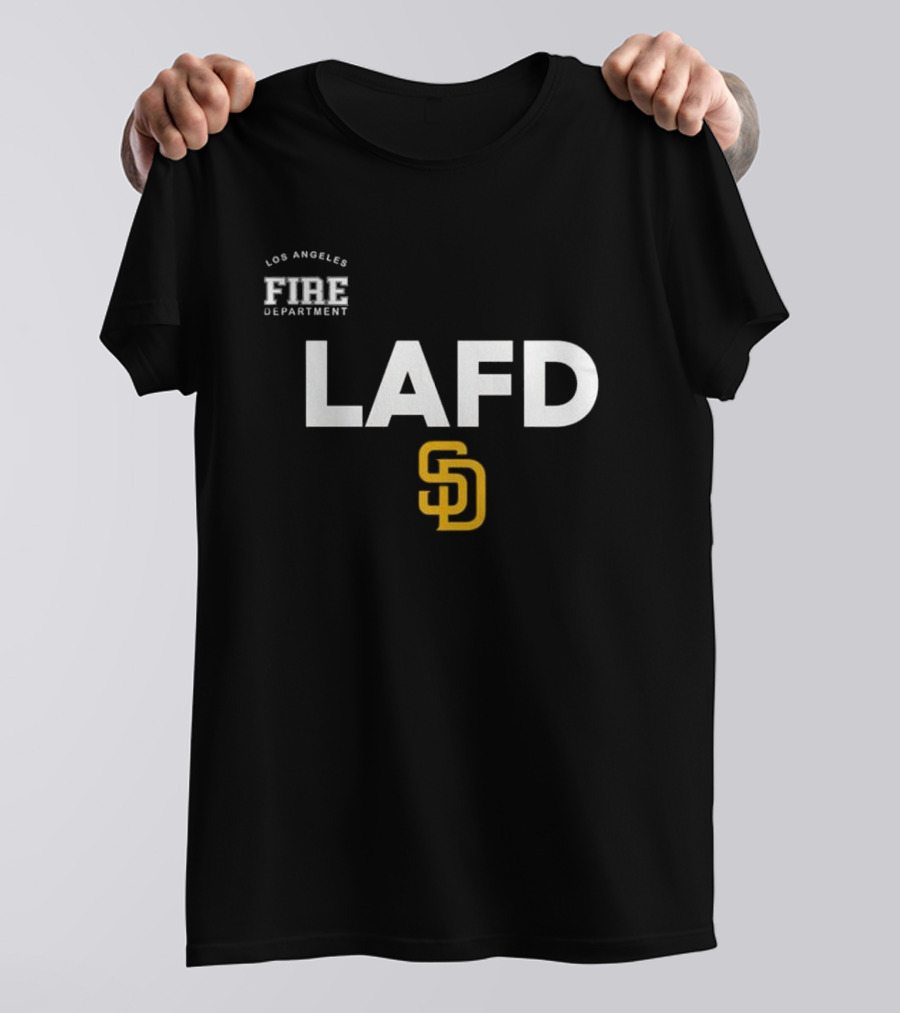 LAFD San Diego Padres Los Angeles Fire Department Gratitude 2025 T-Shirt