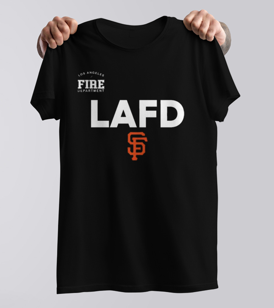 LAFD Los Angeles Fire Department San Francisco Giants Gratitude 2025 T-Shirt