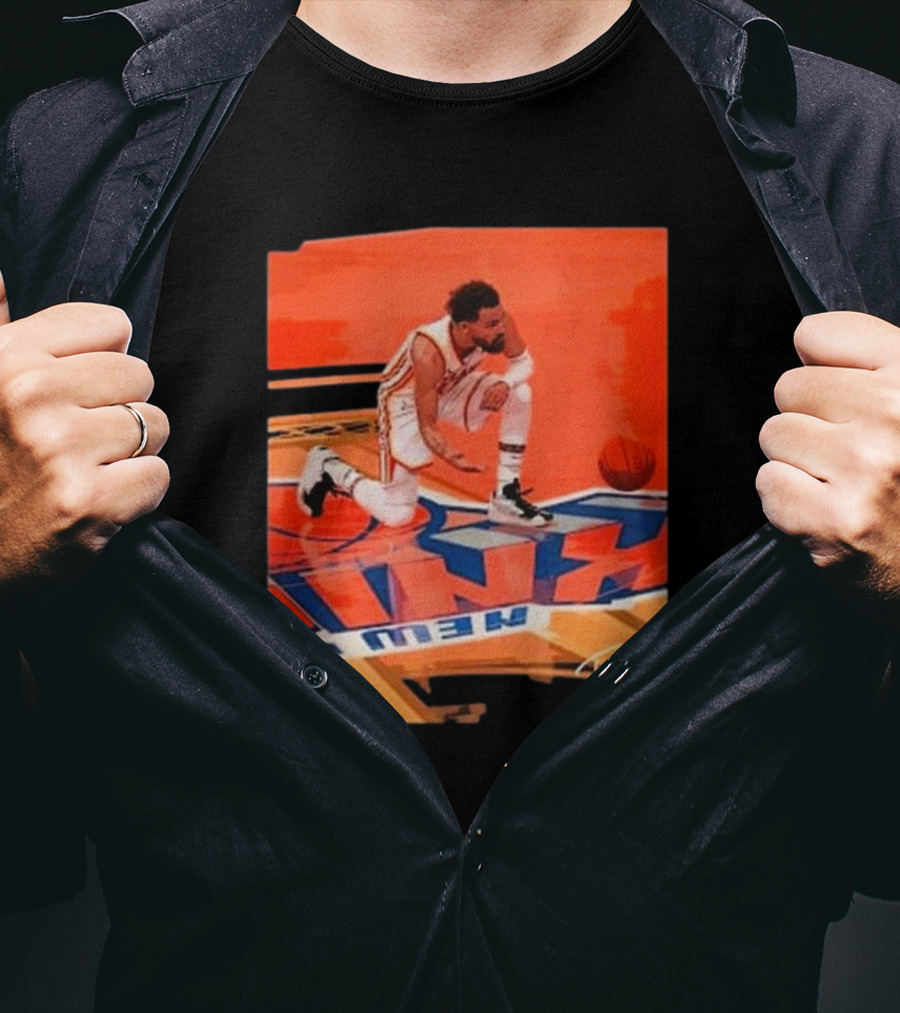 Atlanta Hawks Trae Young Kneeling Basketball New York Signature T-Shirt