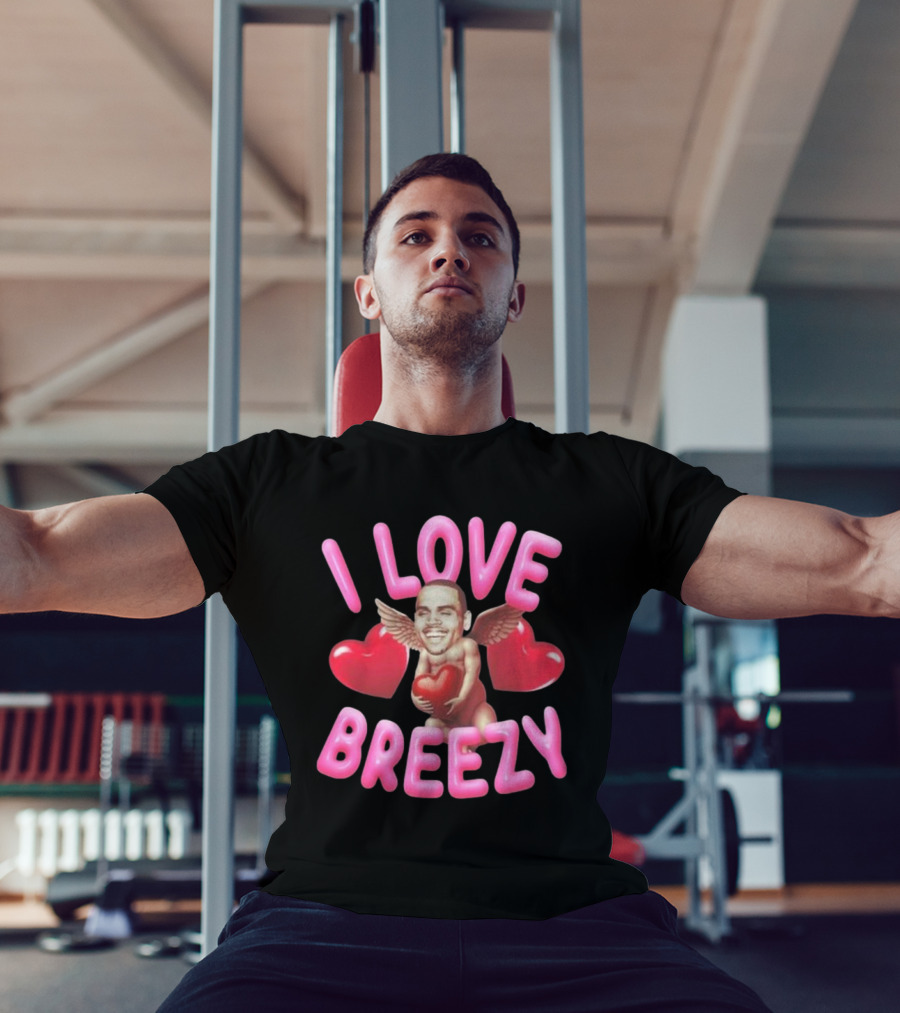 Chris Brown I Love Breezy Cupid Hearts T-Shirt