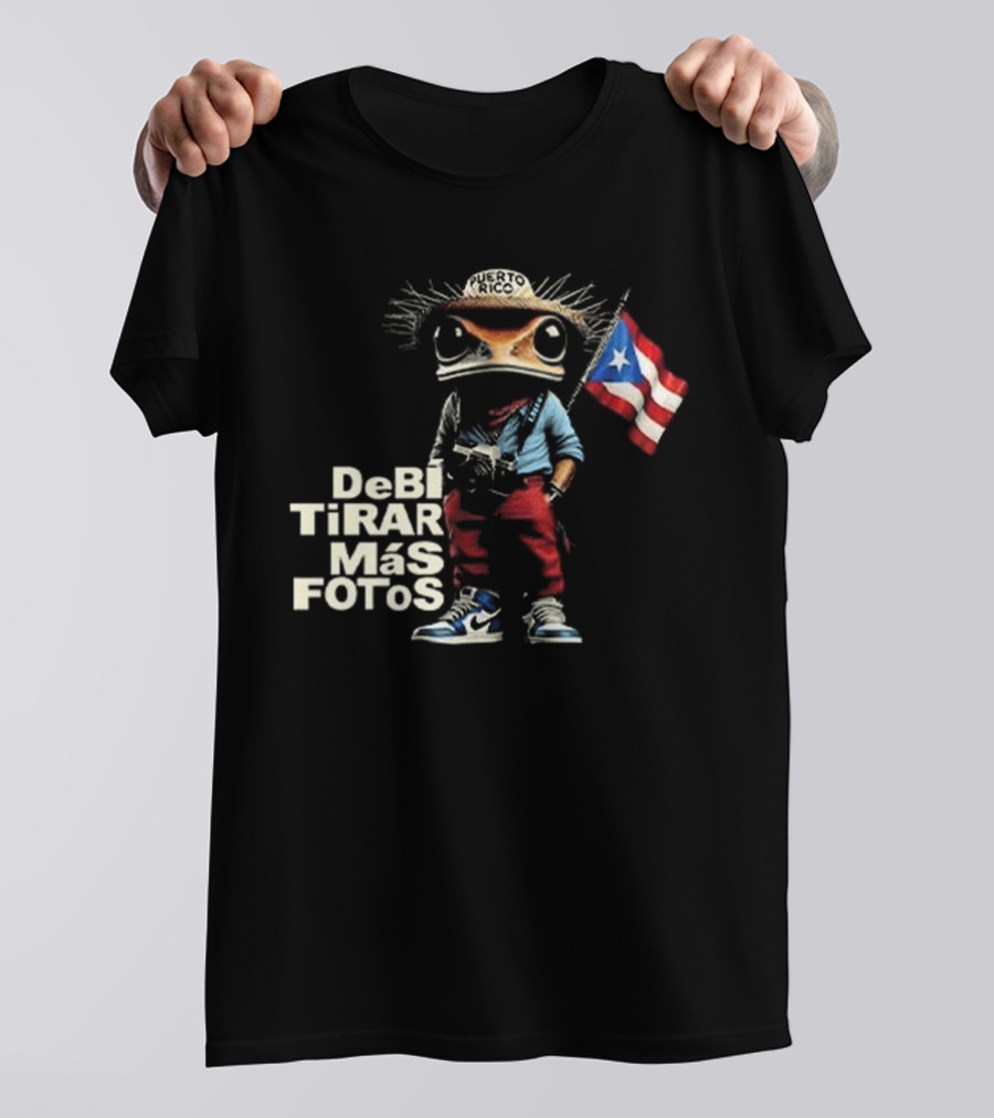 DeBi TiRAR Más FoTOs Puerto Rico Flag Frog Character Shoes T-Shirt