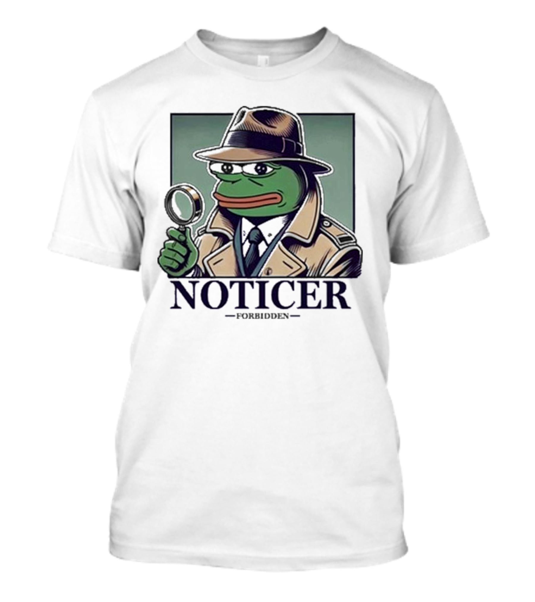 Noticer Forbidden Clothes Pepe Detective Magnifying Glass T-Shirt