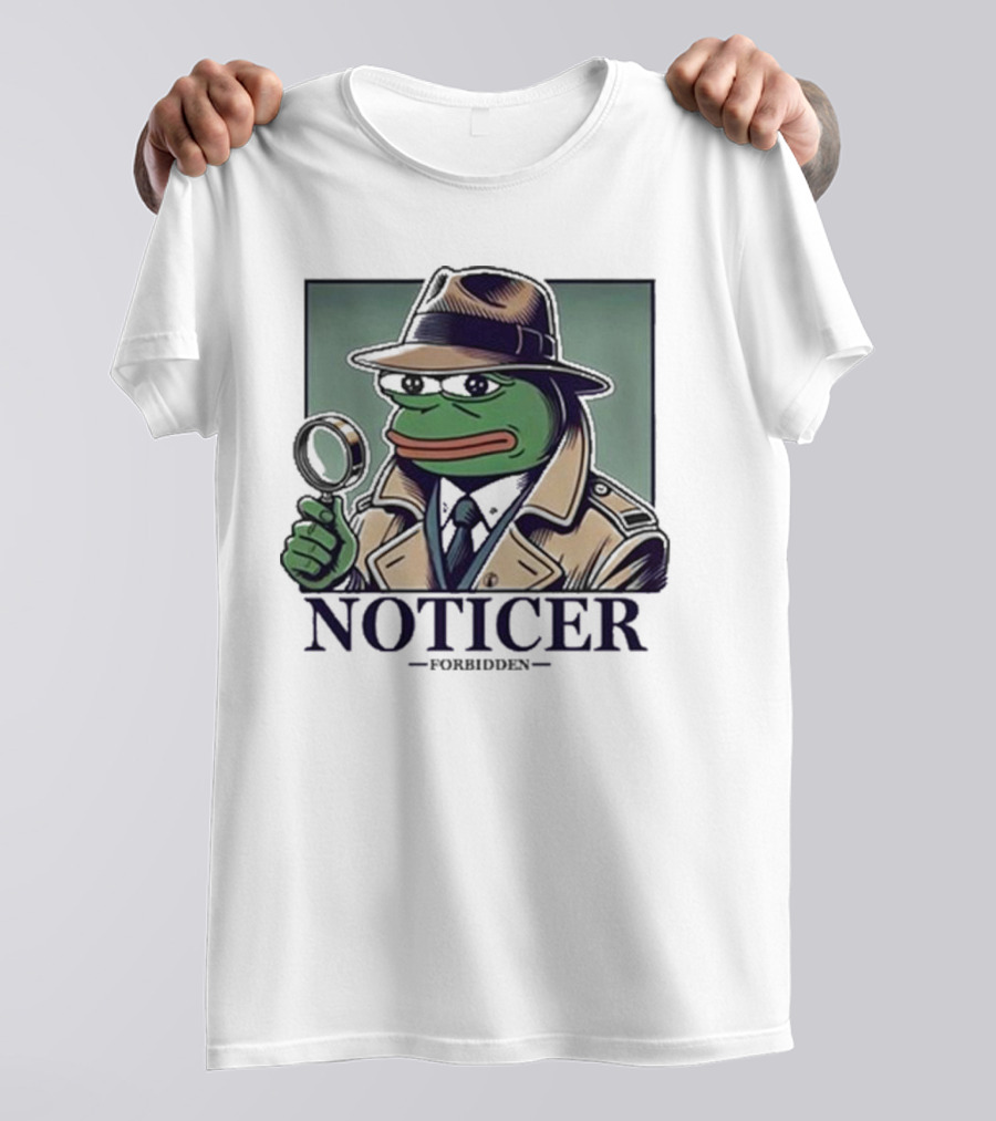 Noticer Forbidden Clothes Pepe Detective Magnifying Glass T-Shirt
