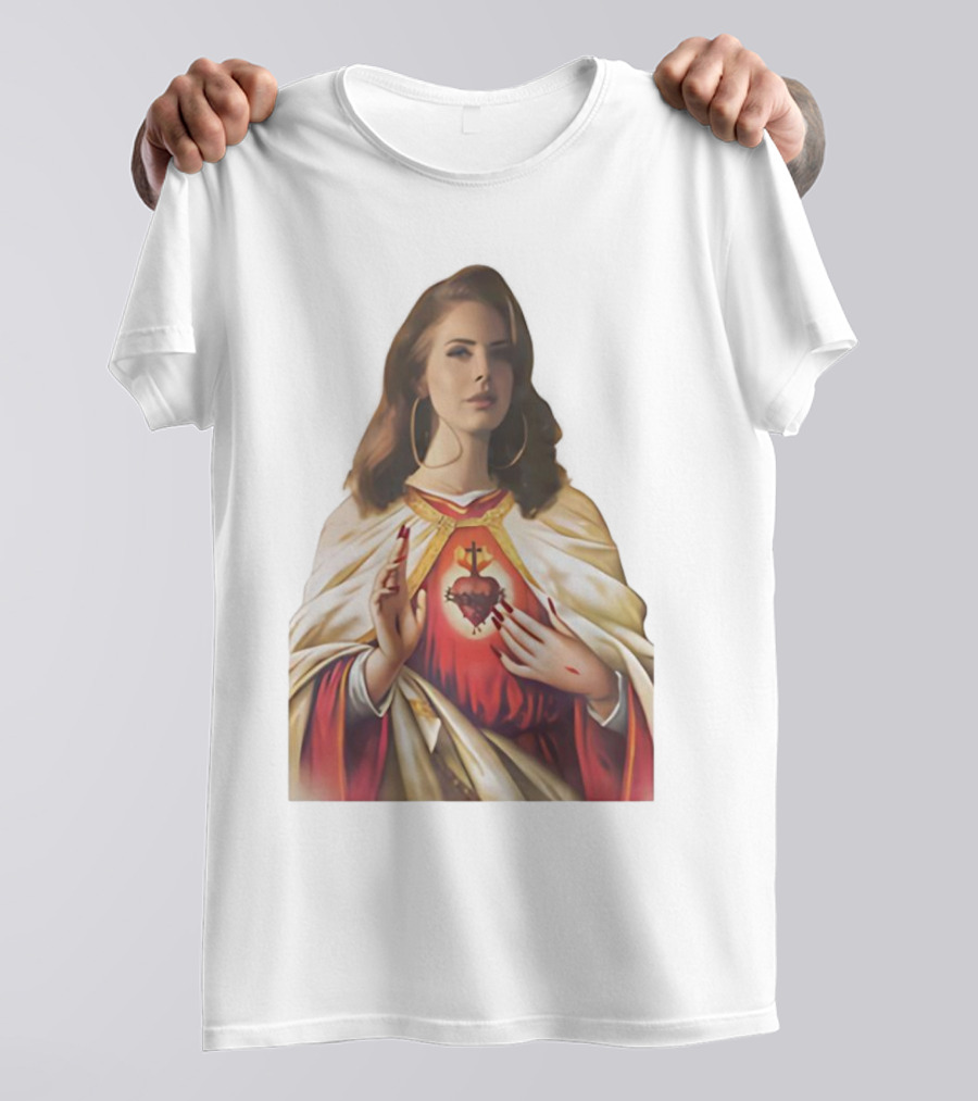 Jesus Lana Del Rey Sacred Heart Icon Image T-Shirt
