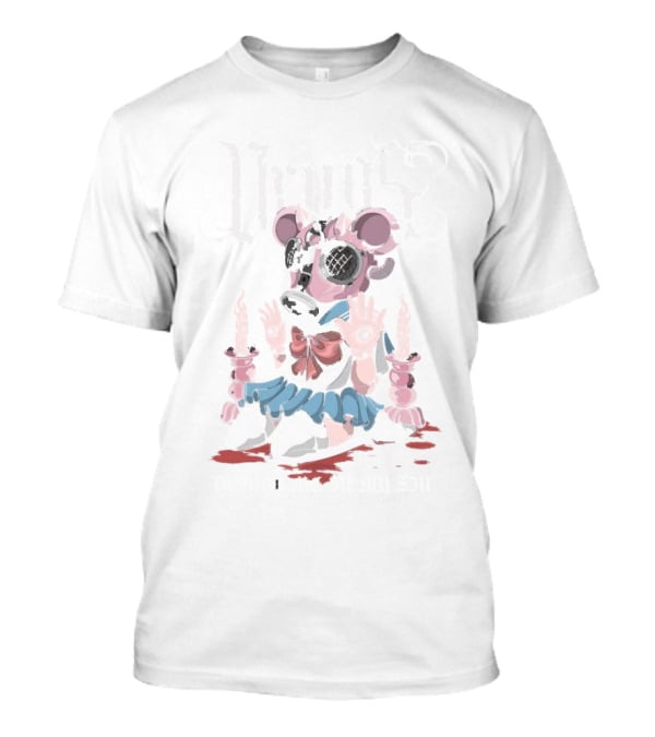 Drown Me In My Sin Untilgodshows Gothic Anime Style Creepy Doll With Gas Mask And Candles T-Shirt