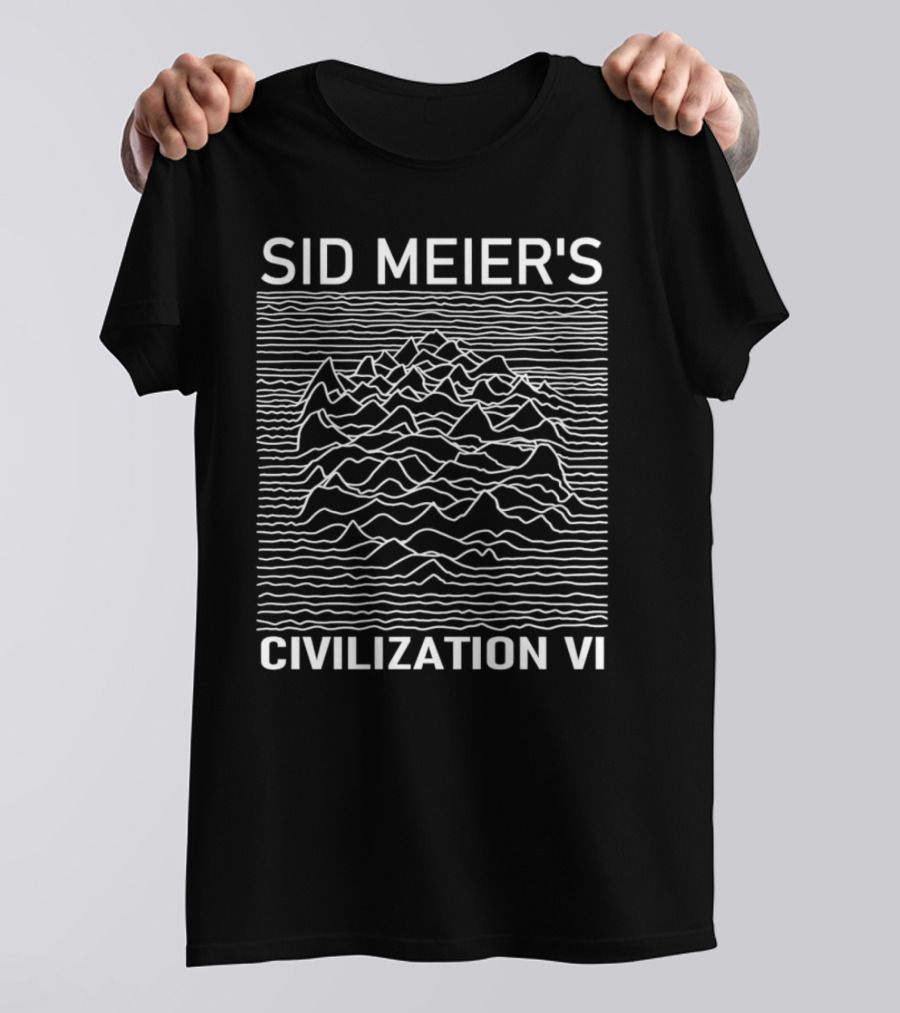 Sid Meier’s Civilization VI Stylized Topographic Waves T-Shirt