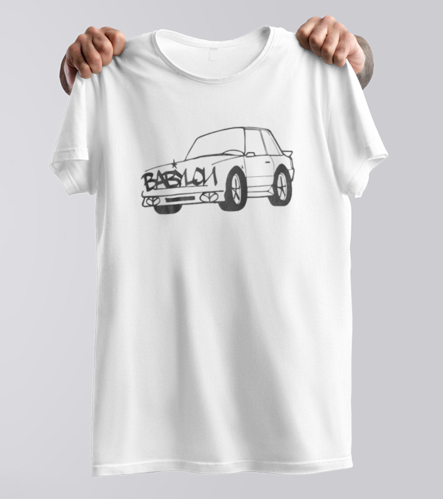 Babylon Fox Body Car Sketch Outline Classic Vehicle T-Shirt