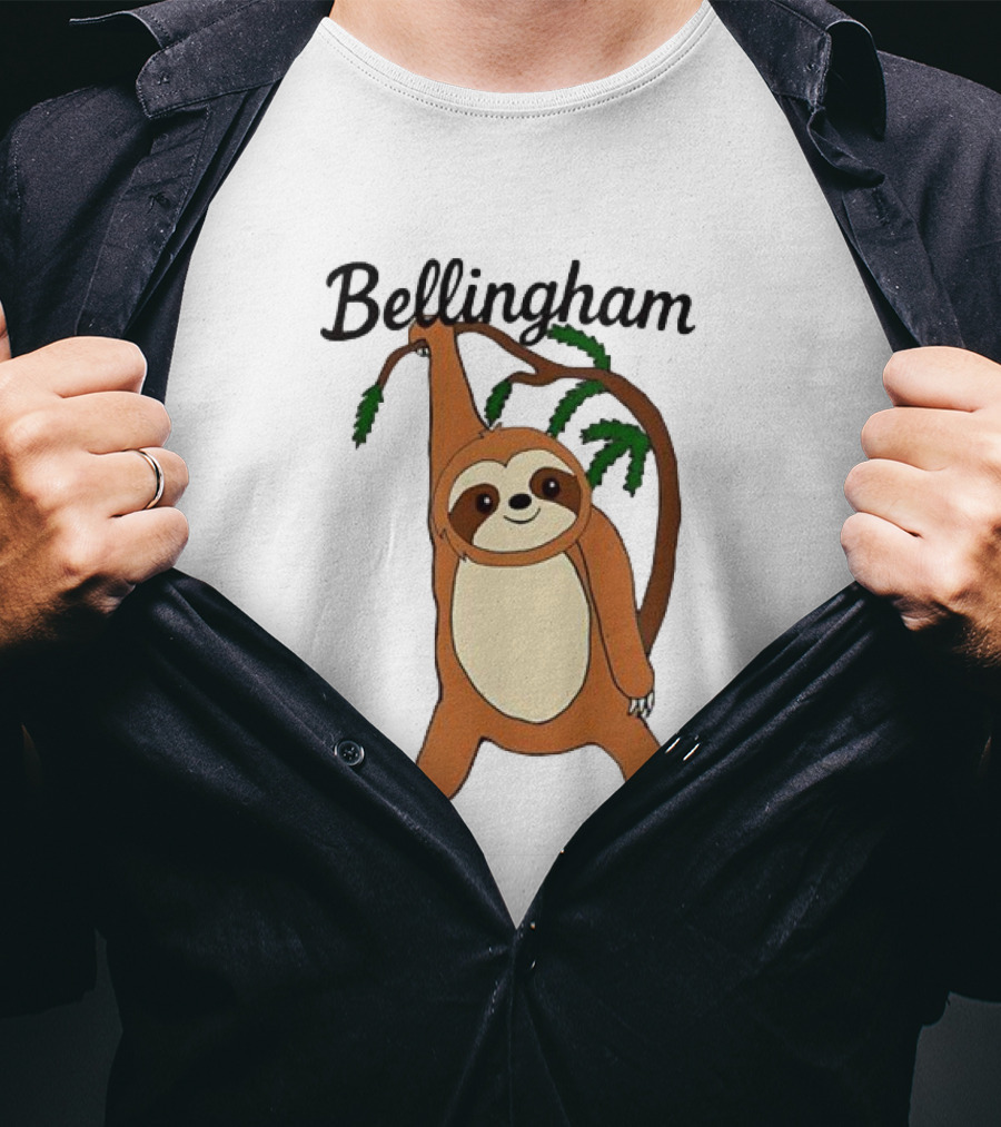 Bellingham Sloth Hanging From Tree Branch T-Shirt
