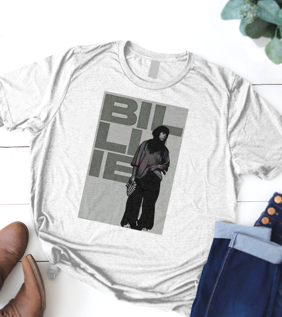 Billie Eilish Striped Bag Monochrome Fashion T-Shirt