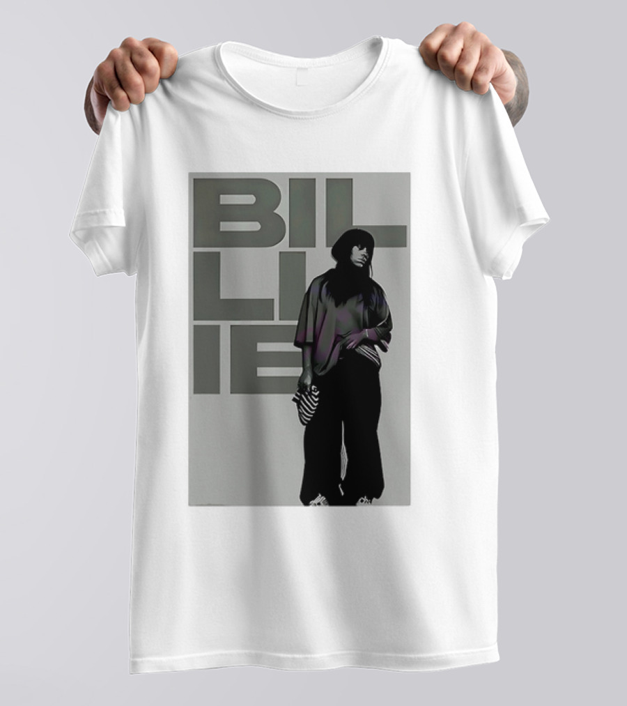 Billie Eilish Striped Bag Monochrome Fashion T-Shirt