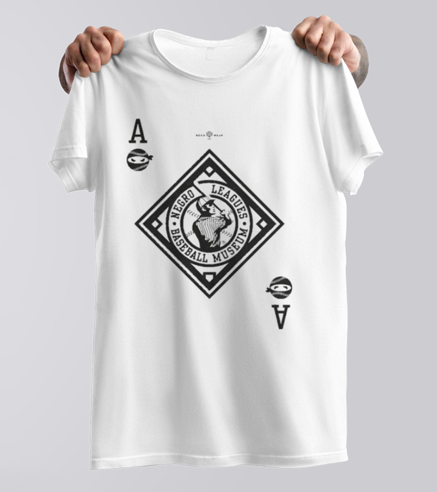 Negro Leagues Baseball Museum Black Aces Playing Card Style T-Shirt