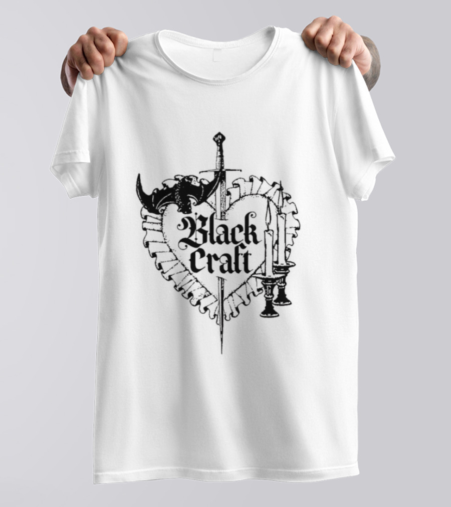 Blackcraft Cult Dagger Heart With Candles And Roses T-Shirt