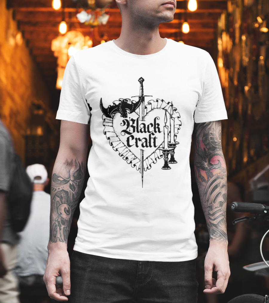 Blackcraft Cult Dagger Heart With Candles And Roses T-Shirt