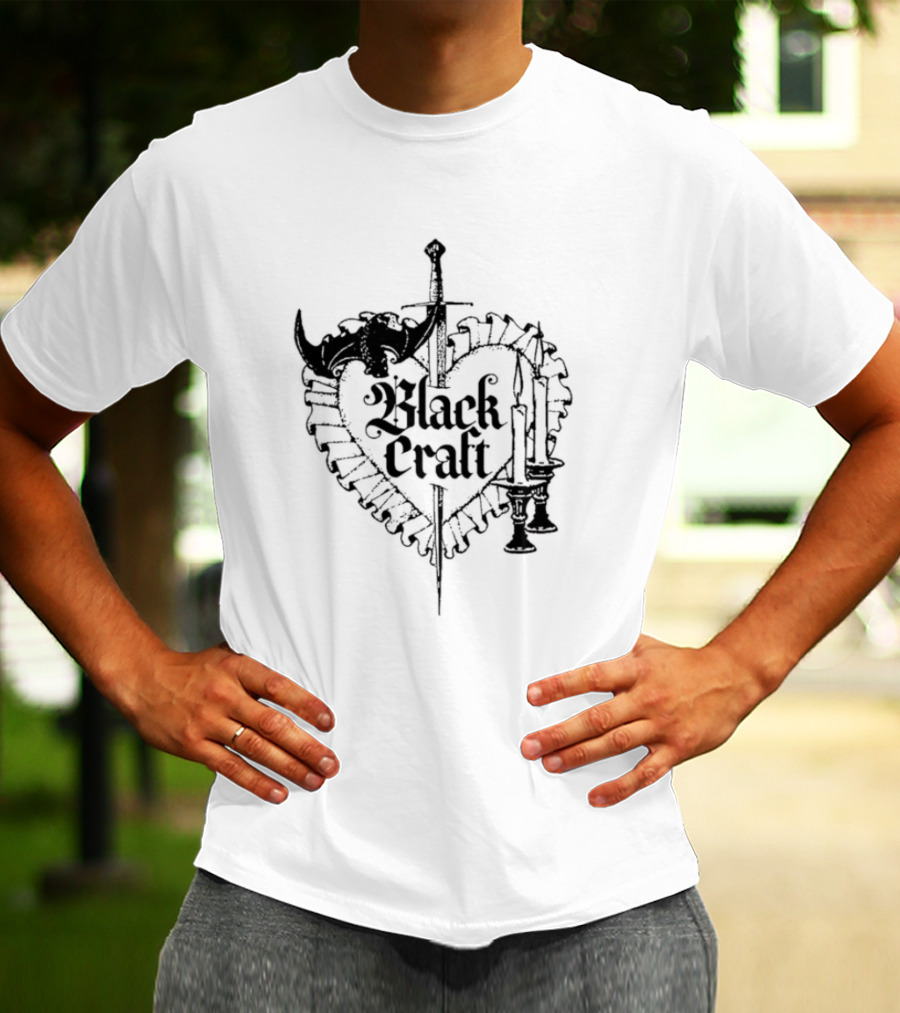 Blackcraft Cult Dagger Heart With Candles And Roses T-Shirt