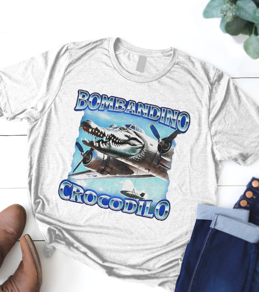 Bombandino Crocodilo Airplane Crocodile Head Artwork T-Shirt