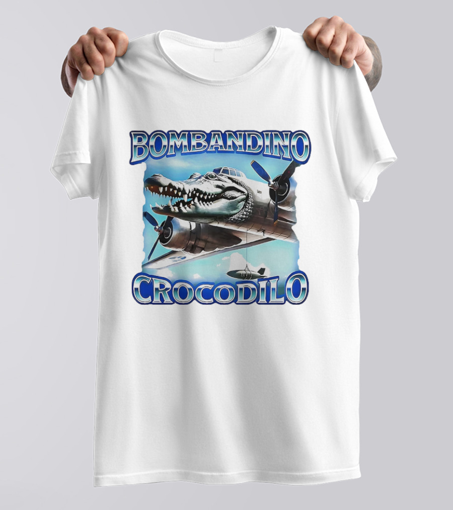 Bombandino Crocodilo Airplane Crocodile Head Artwork T-Shirt