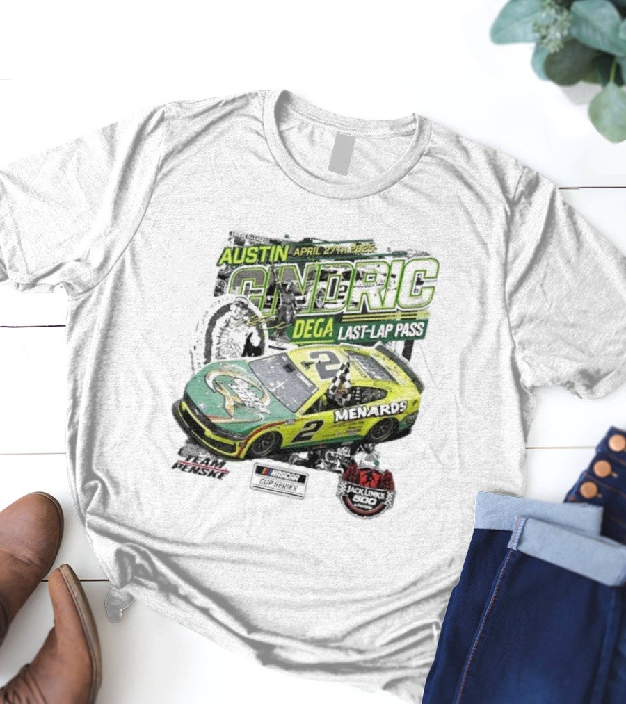 Austin Cindric April 27th Dega Last-Lap Pass Menards 2 Jack Link's 500 Nascar Cup Series T-Shirt