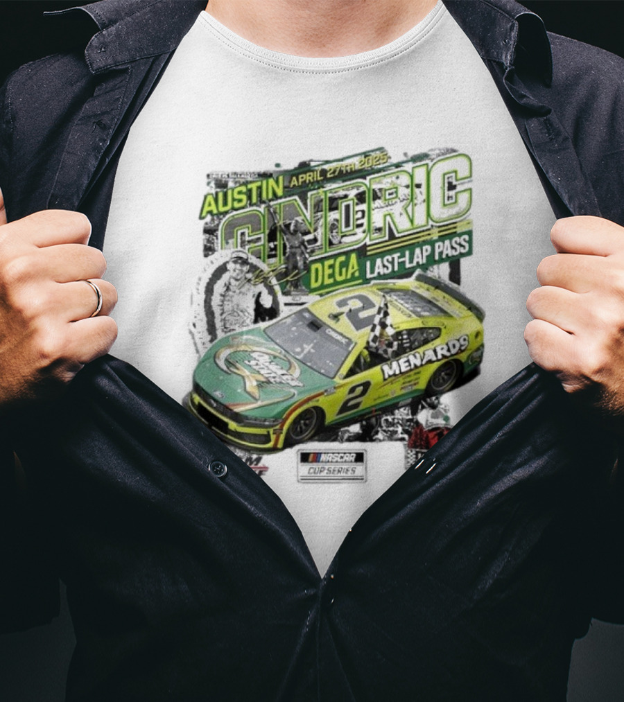 Austin Cindric April 27th Dega Last-Lap Pass Menards 2 Jack Link's 500 Nascar Cup Series T-Shirt