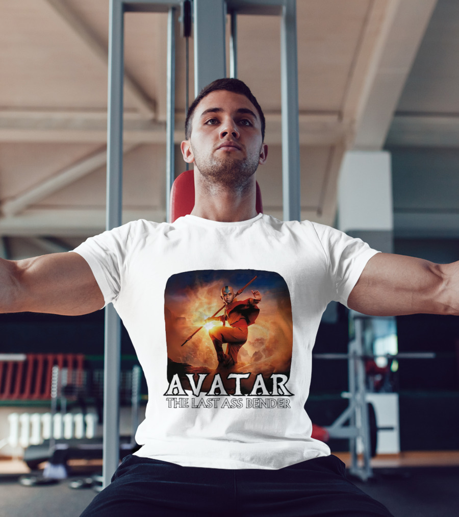 Avatar The Last Ass Bender Aang Parody With Red Outfit And Staff T-Shirt