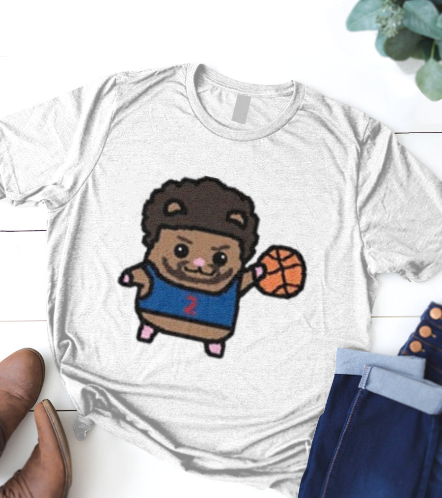 Cade Cunninghamster Basketball Cartoon Character Sportswear T-Shirt