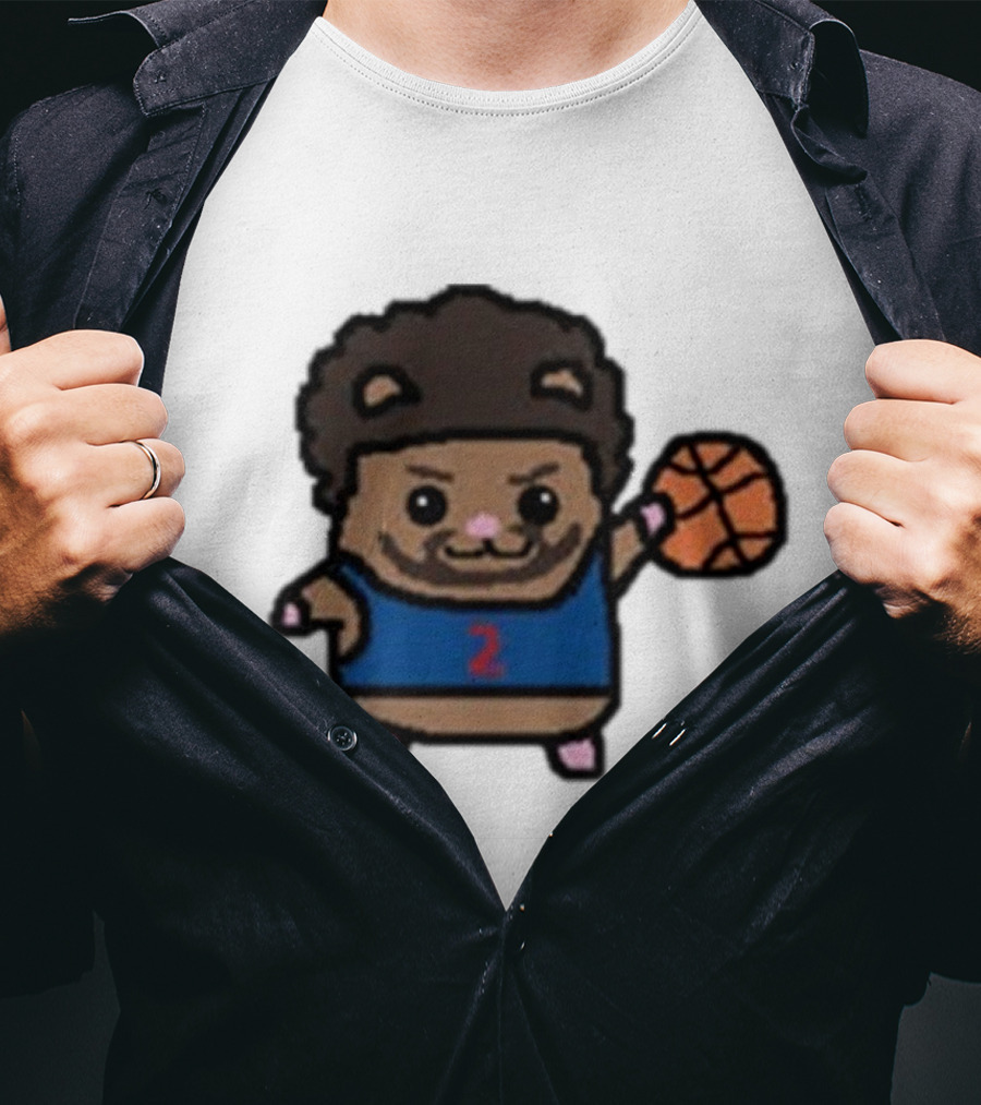 Cade Cunninghamster Basketball Cartoon Character Sportswear T-Shirt