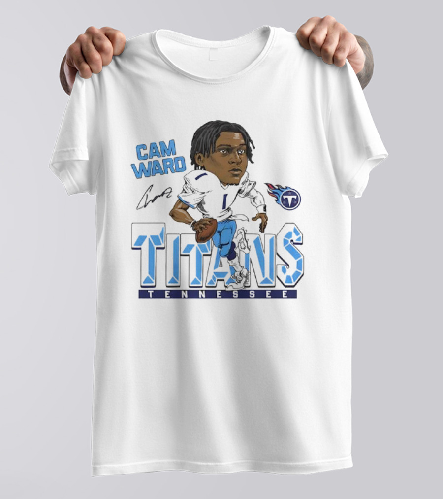 Cam Ward Signature Tennessee Titans Caricature T-Shirt
