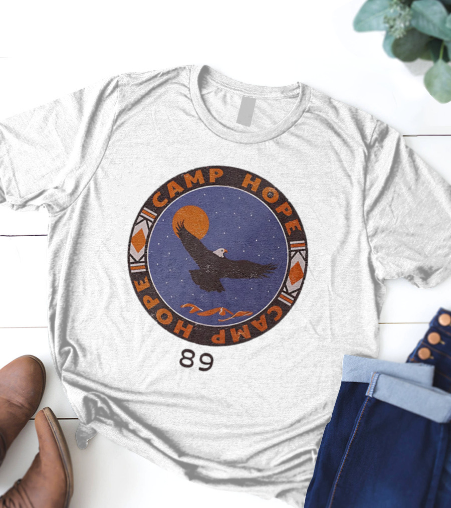 Camp Hope Circle 89 Eagle And Sun Design T-Shirt