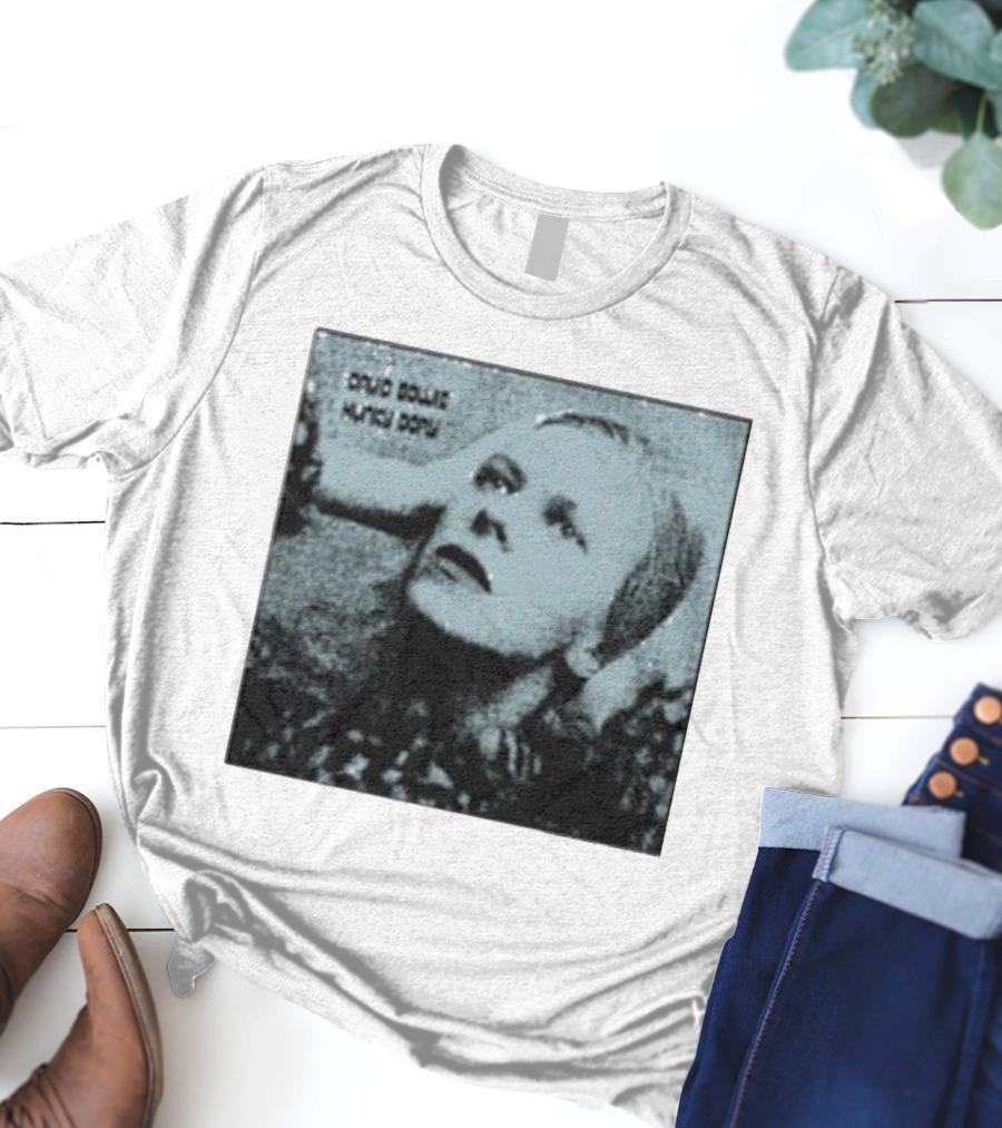 David Bowie Hunky Dory Album Cover Iconic 1971 Retro Style T-Shirt