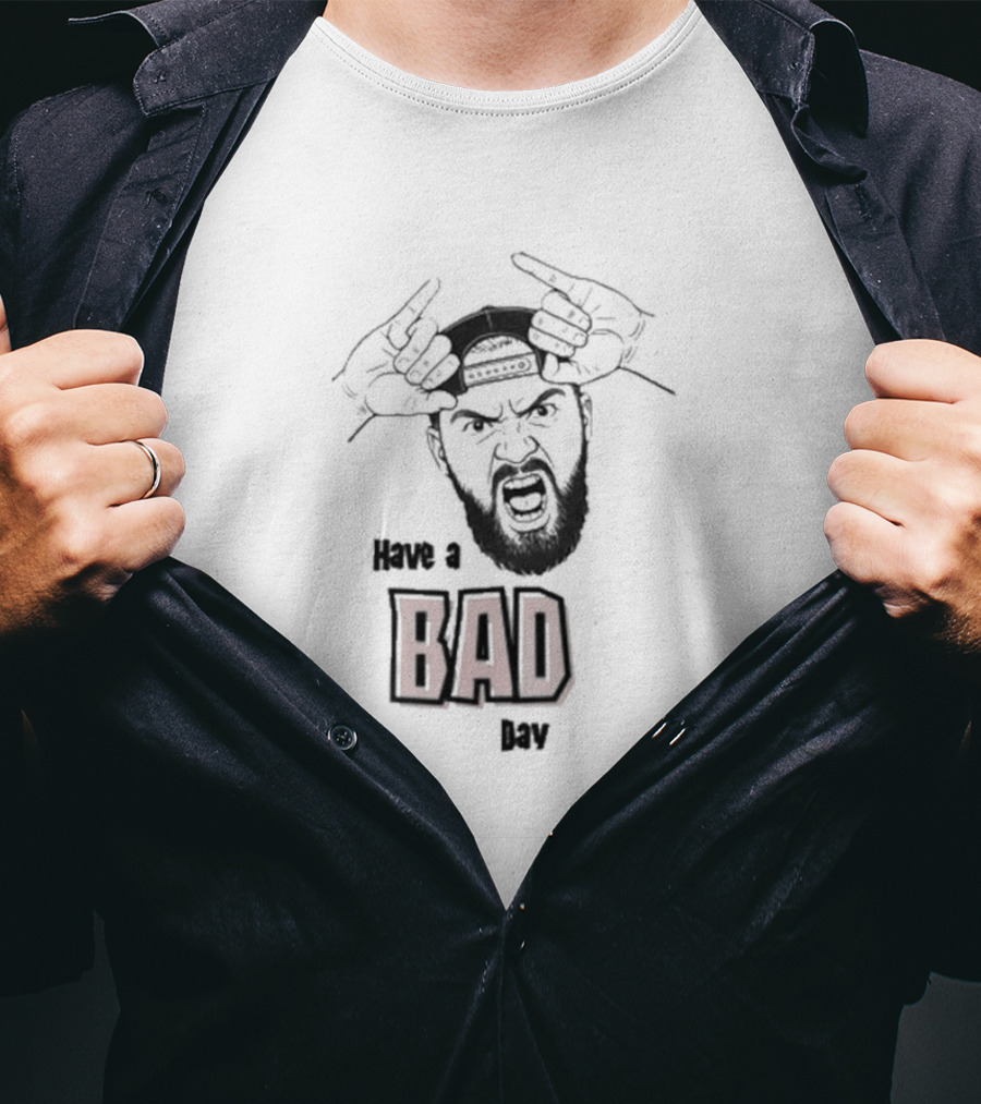 Eddie Kingston Bad Day Red Text With Sledgehammers And Crown T-Shirt