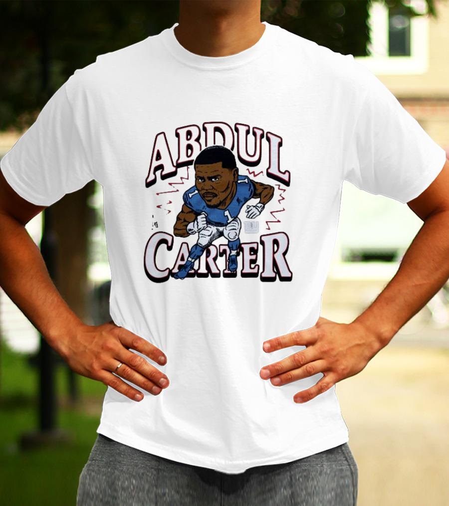 Abdul Carter Giants Football Number One Character Graphic T-Shirt