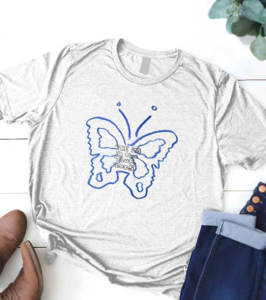 Girls Like Boys Who Listen To Grace Enger Blue Butterfly T-Shirt