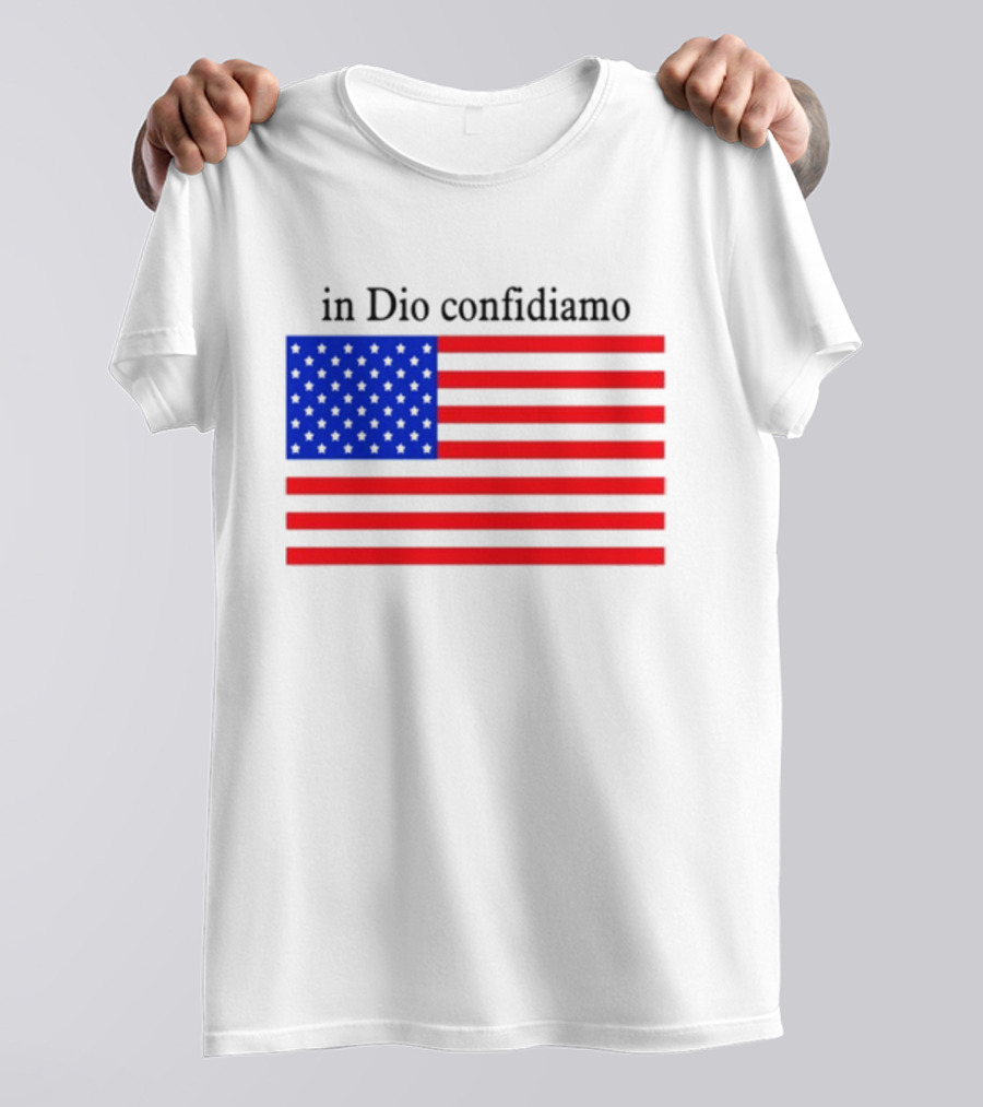 Eric Adams Wearing In Dio Confidiamo T-Shirt