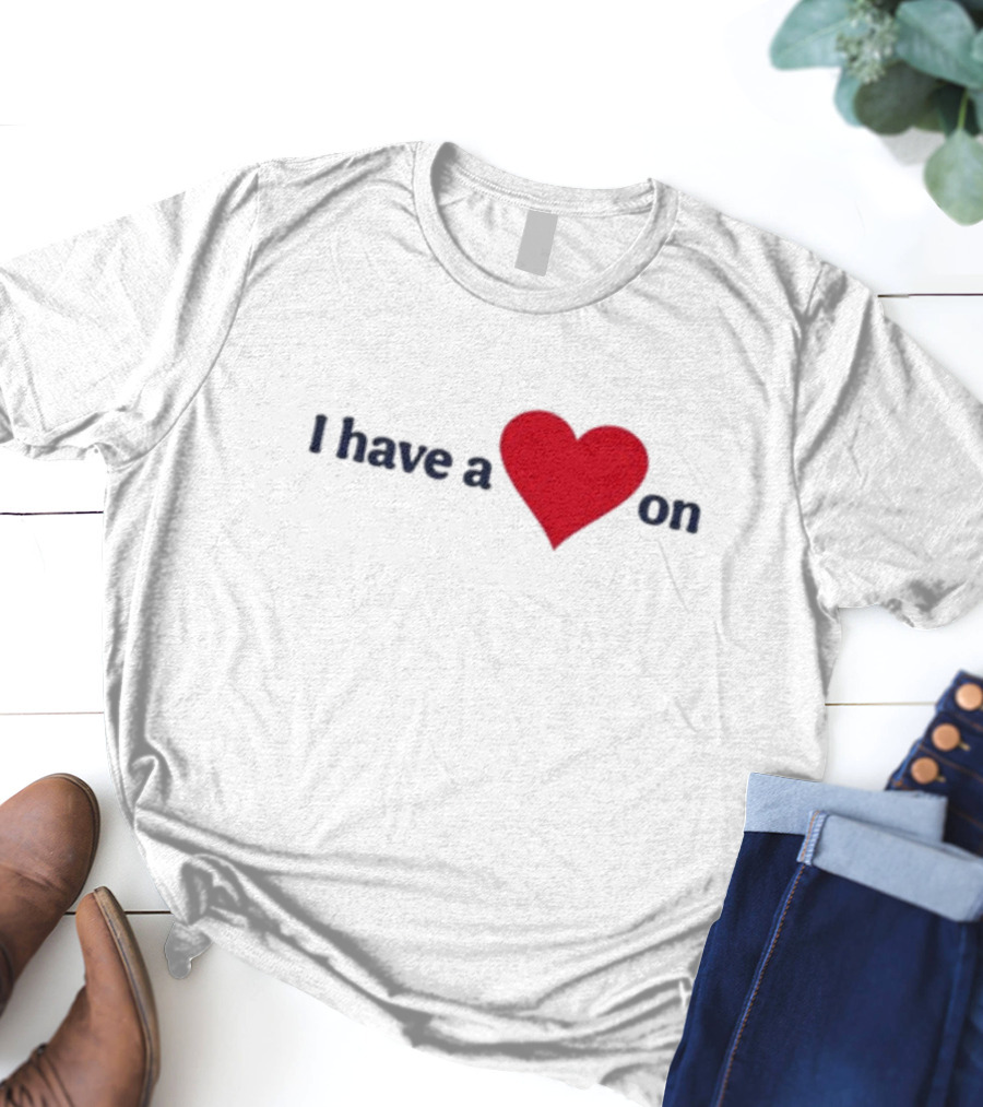 Familyfriendlyog I Have A Heart On Red Heart Design T-Shirt