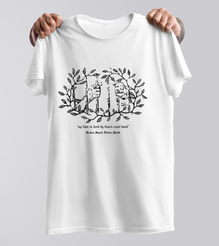 Fantasy Initiative My Love Is Dead By Time's Cruel Hand Skull And Flowers T-Shirt