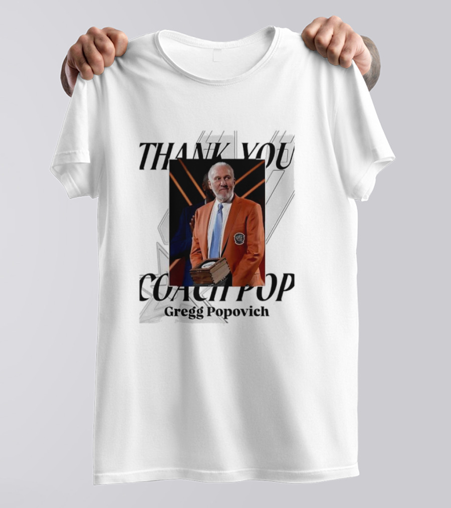 "Gregg Popovich Thank You Coach Pop Legacy Moment Basketball Achievement" T-Shirt