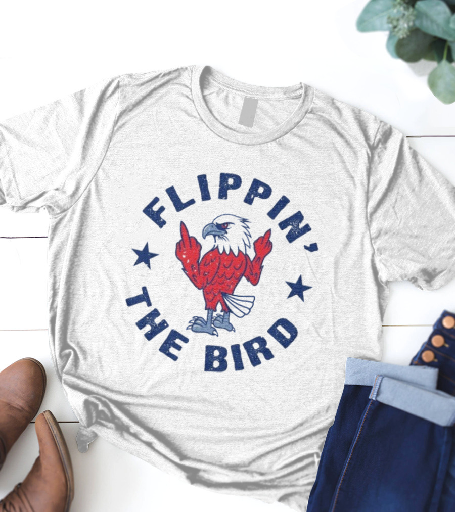 Flippin' The Bird Patriotic Eagle Middle Finger T-Shirt
