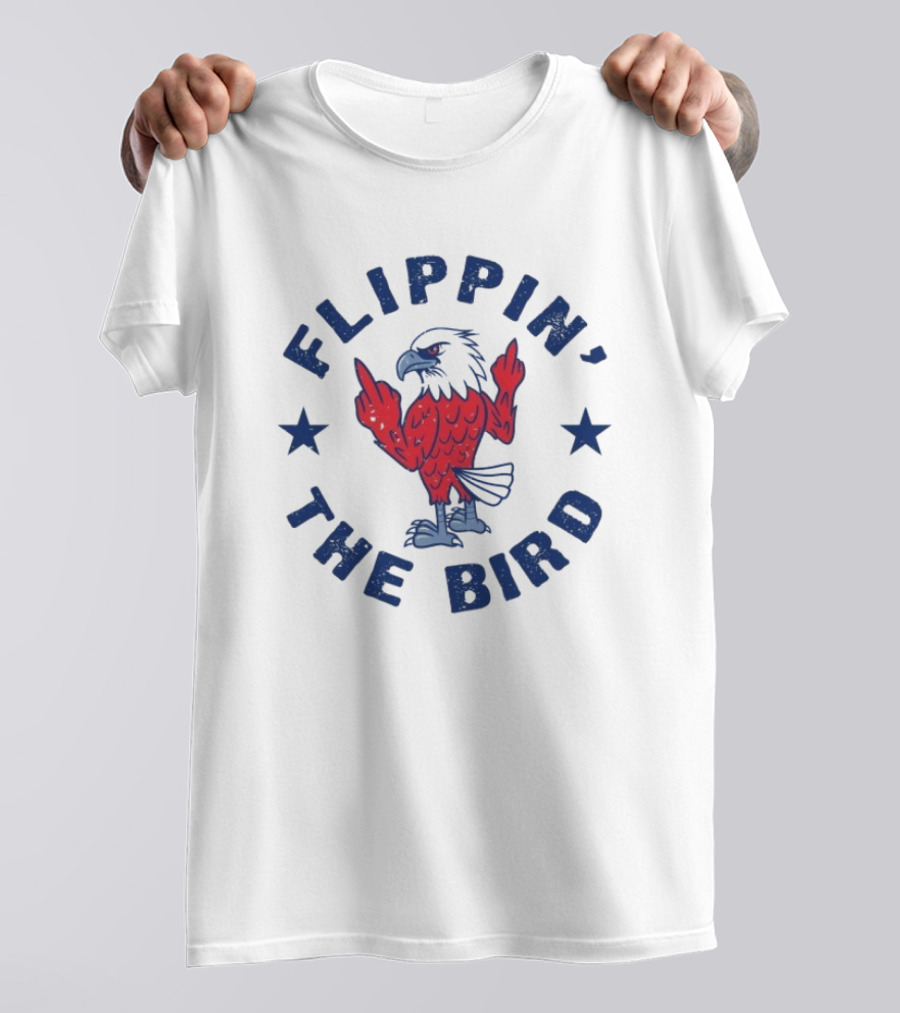Flippin' The Bird Patriotic Eagle Middle Finger T-Shirt