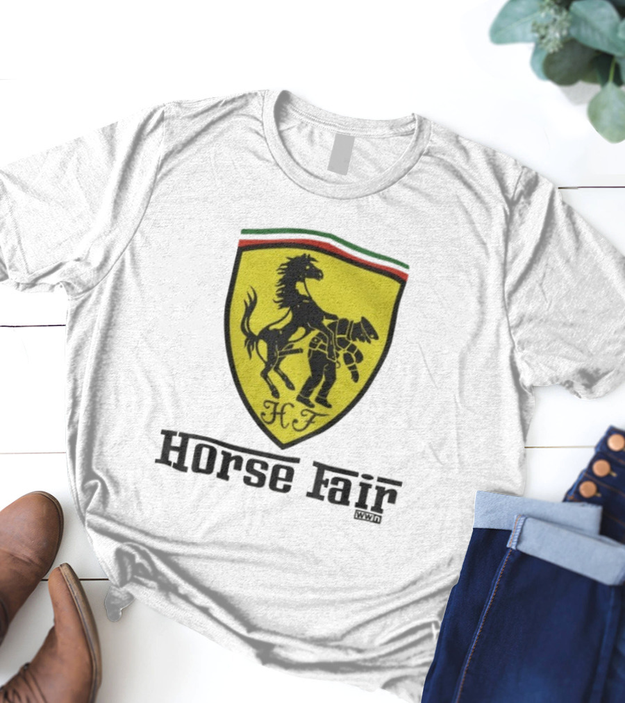 Horse Fair Waterford Whispers HF Shield With Horse And Man T-Shirt