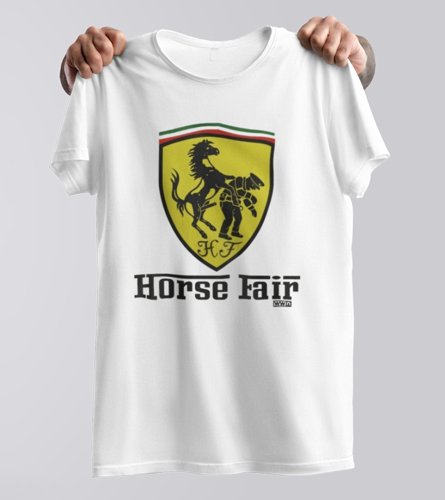Horse Fair Waterford Whispers HF Shield With Horse And Man T-Shirt