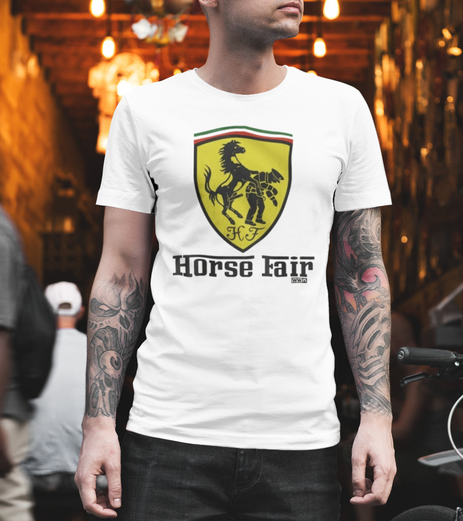 Horse Fair Waterford Whispers HF Shield With Horse And Man T-Shirt