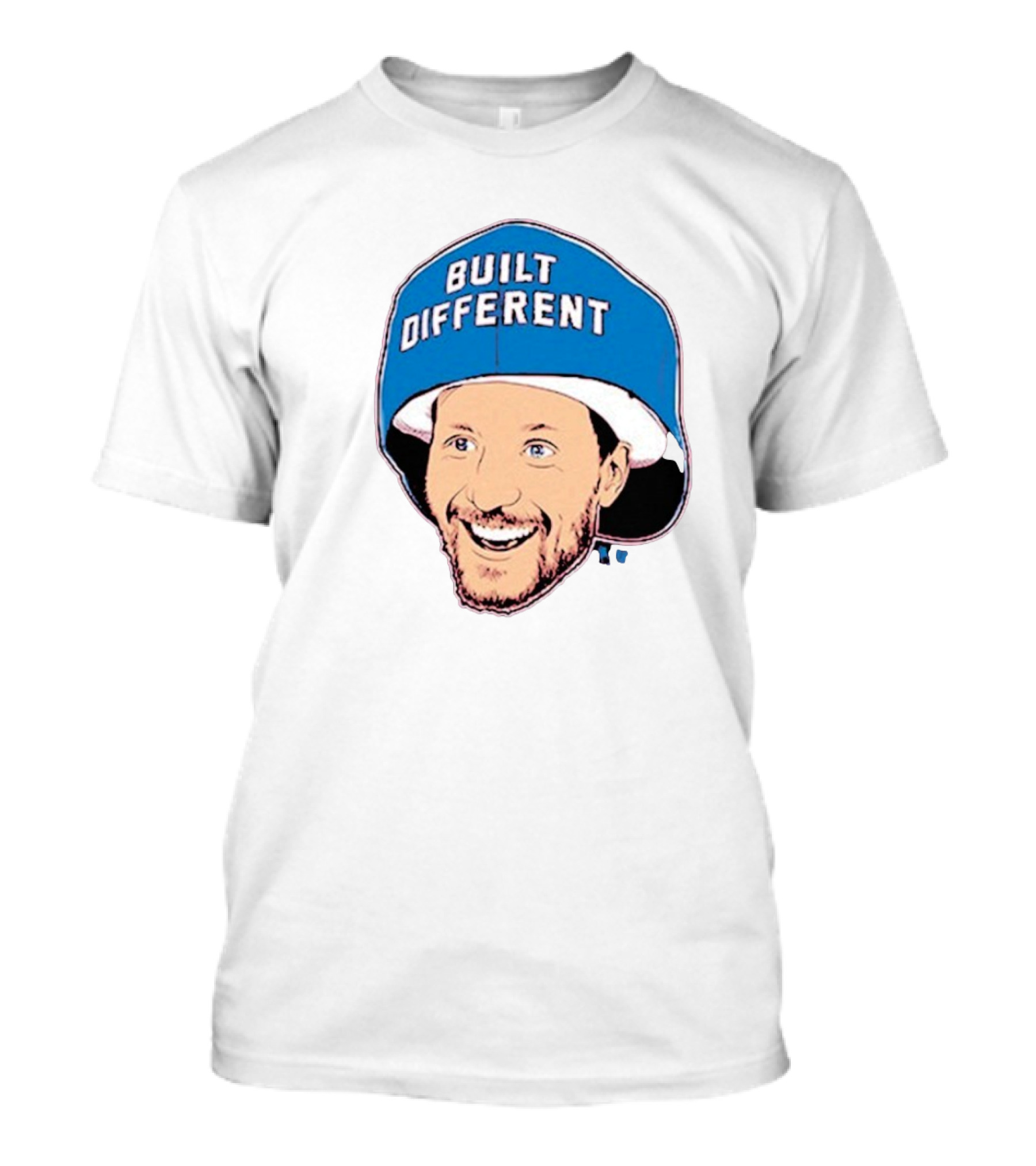 Gabriel Landeskog Built Different Blue Helmet Illustration T-Shirt