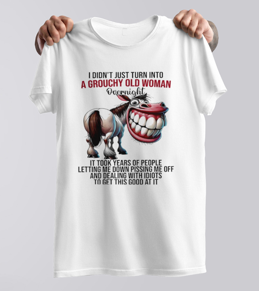 A Grouchy Old Woman Horse I Didn’t Just Turn Into Overnight T-Shirt