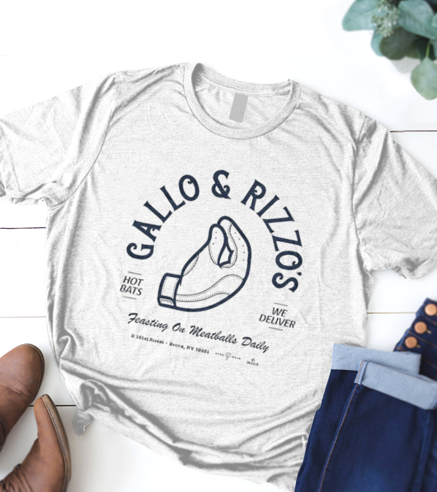 Gallo & Rizzo’s Daily Feasting On Meatballs With Glove Illustration T-Shirt