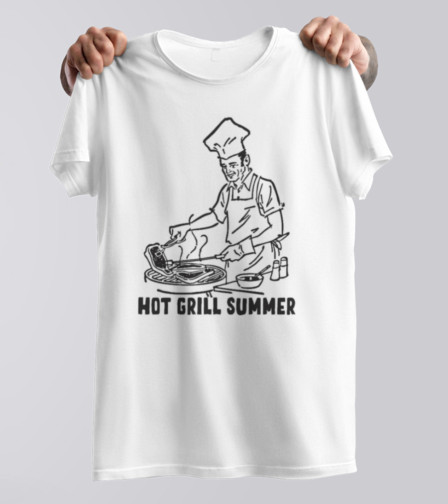 Hot Grill Summer Chef Grilling Cookout Vibes T-Shirt