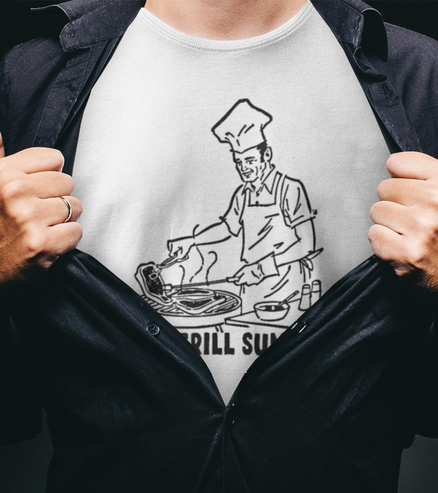 Hot Grill Summer Chef Grilling Cookout Vibes T-Shirt
