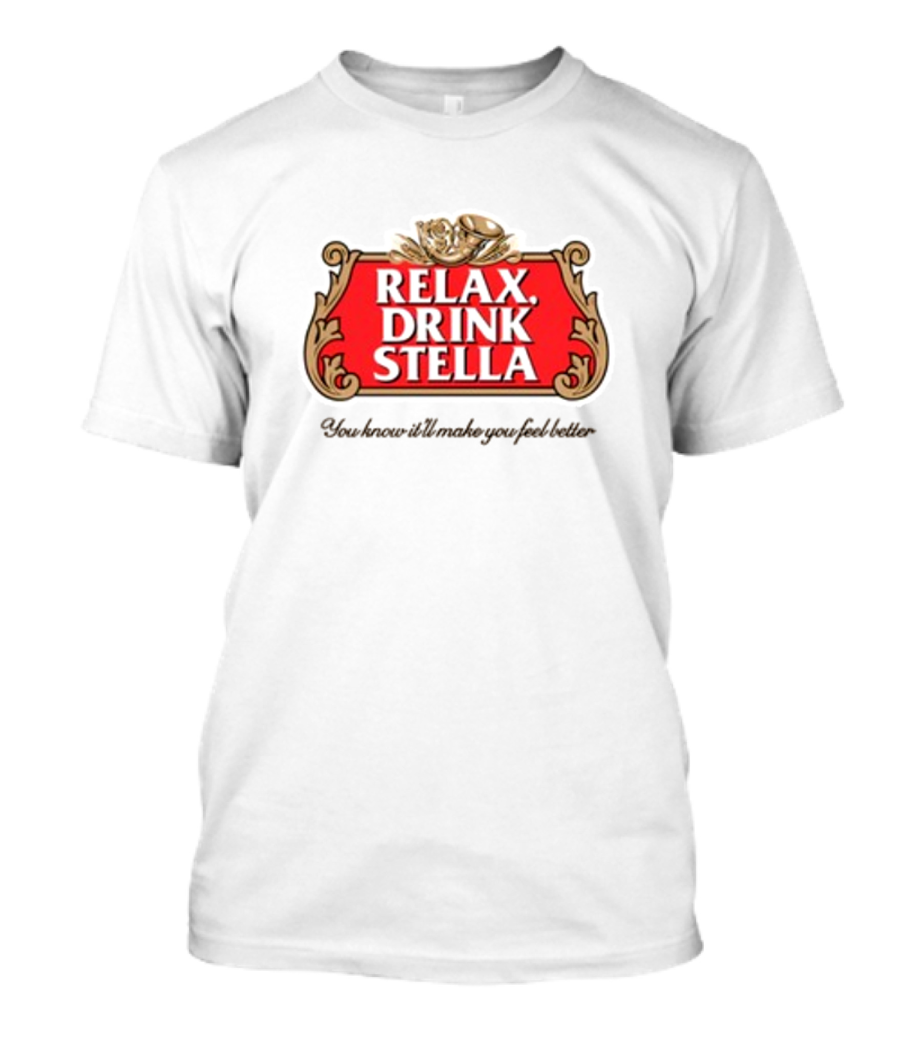 Houseofharry Relax Drink Stella Belgian Beer Inspired Crest T-Shirt