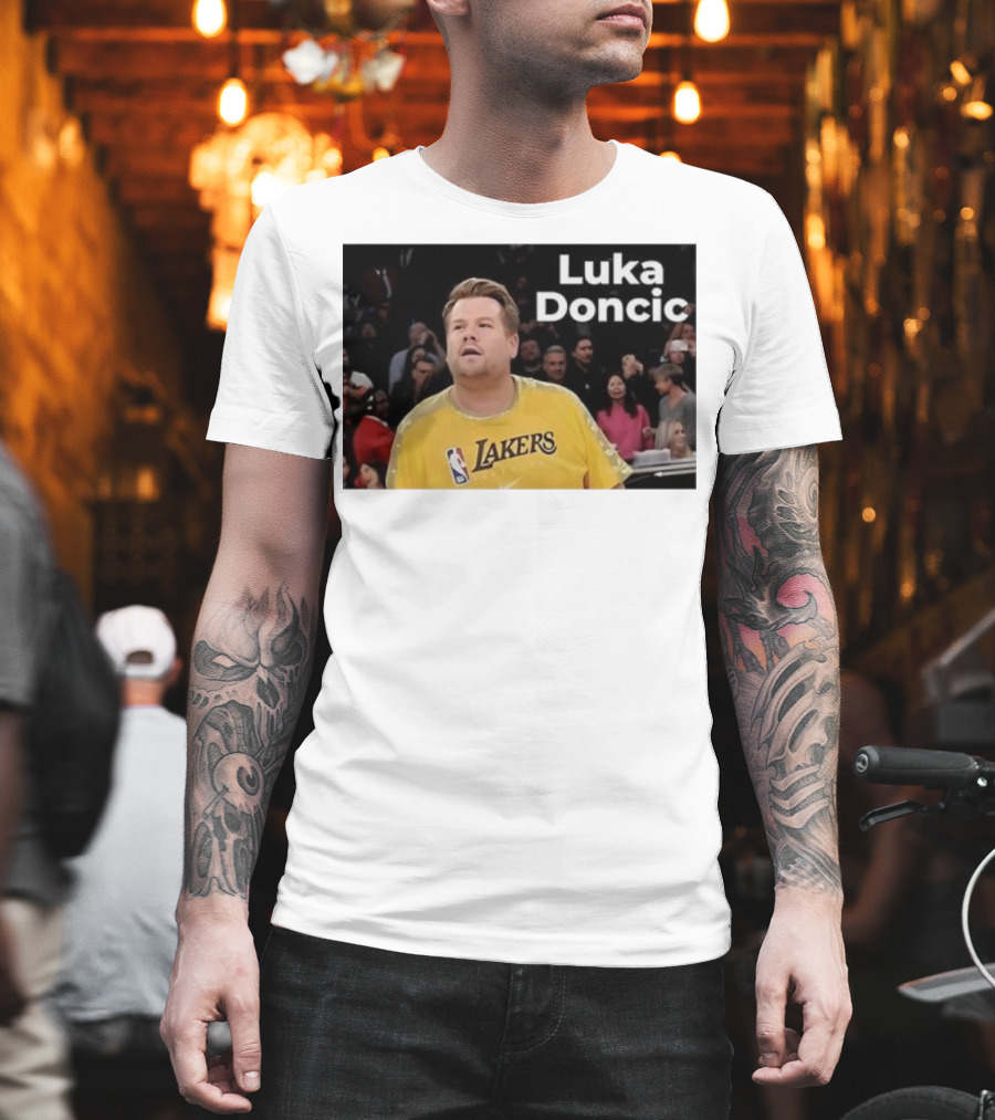 Luka Doncic James Corden Lakers NBA Fan T-Shirt