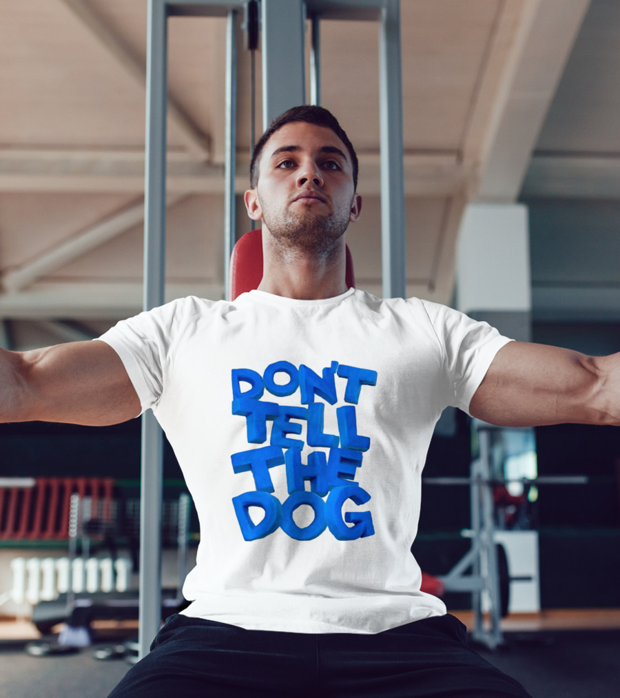 James Marriott Don't Tell The Dog Blue Text White Album T-Shirt